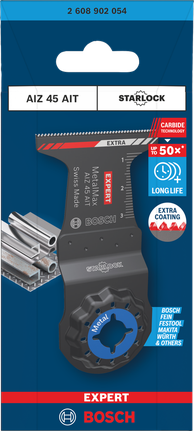 Bosch EXPERT AIZ 45 AIT MetalMax iegremdējamais zāģa asmens metālam.